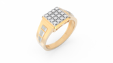 18K Gold & Diamond Ring for Men KRC60129